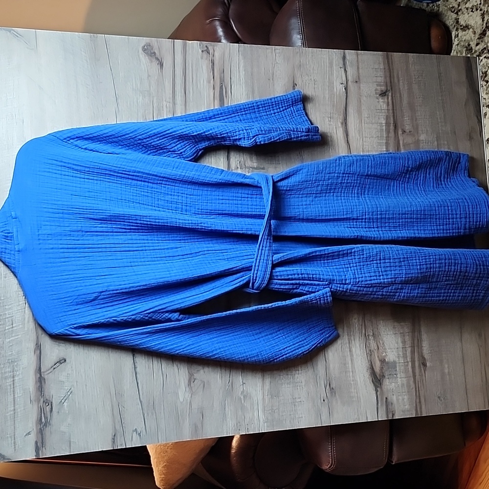 Parachute Blue Waffle Robe - Picture 11 of 12